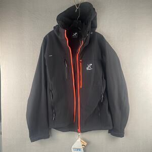 Revolution Race Hiball Hooded Jacket Hypershell Core Men’s Small Black / Orange